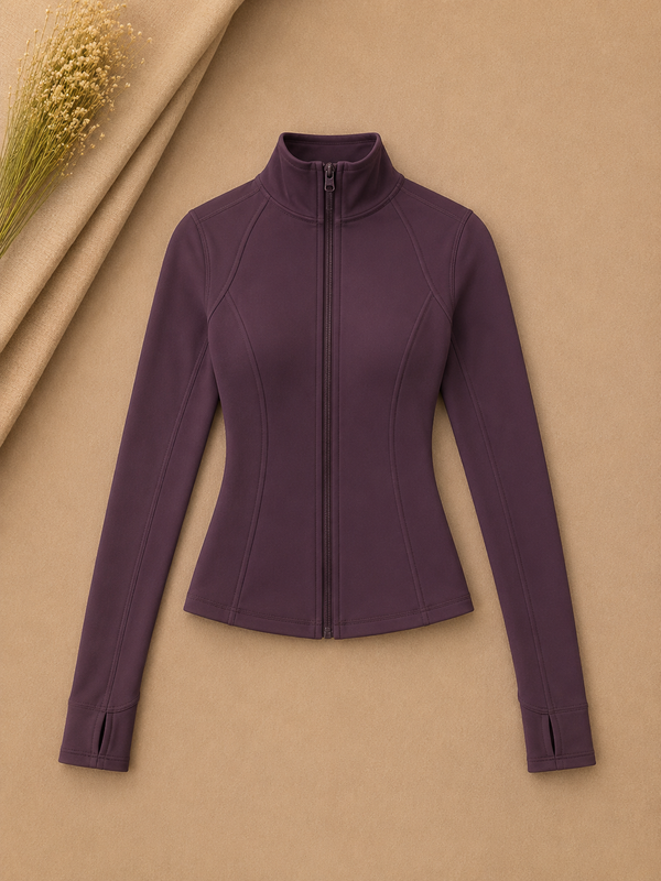 Eggplant Purple Cropped Jacket