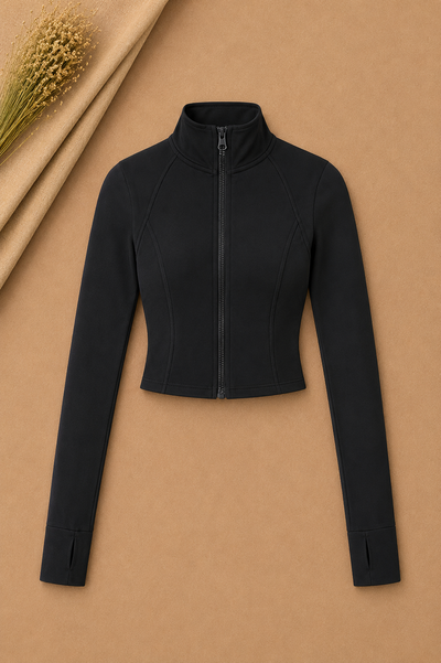 Black Cropped Jacket